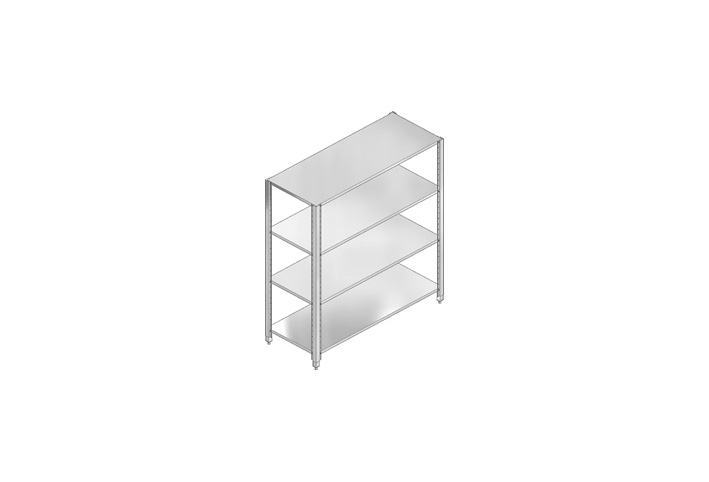 Inox stalaža sa 4 police 1200x400x1800 mm